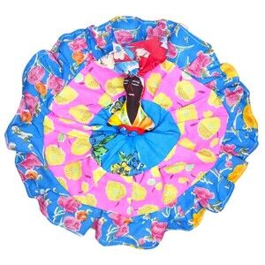 VTG Caribbean Reversible Topsy Turvy Cloth Rag Doll Handmade St Lucia Folk Art
